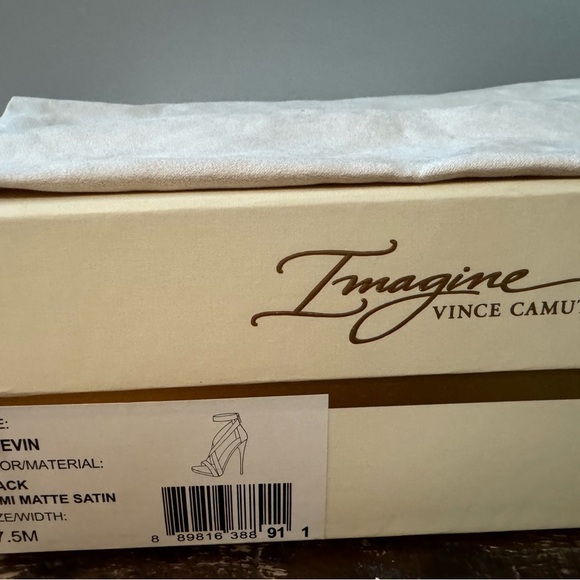 Imagine by Vince Camuto-black satin evening shoe-size 7.5 - Picture 11 of 11